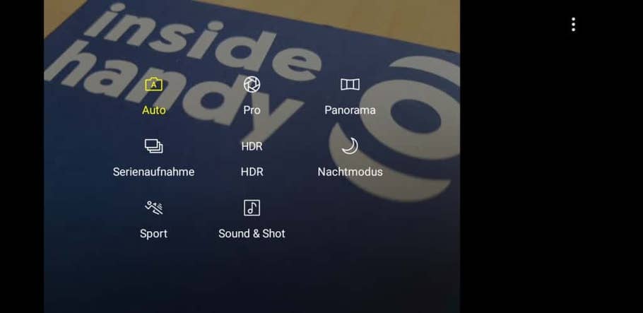Kamera-Software des Galaxy A6