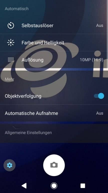 Kamera-Software des Sony Xperia L2