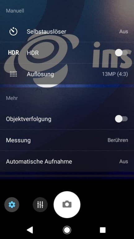 Kamera-Software des Sony Xperia L2