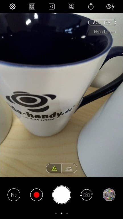 Kamera-Software und -Einstellungen des Asus ZenFone 4.