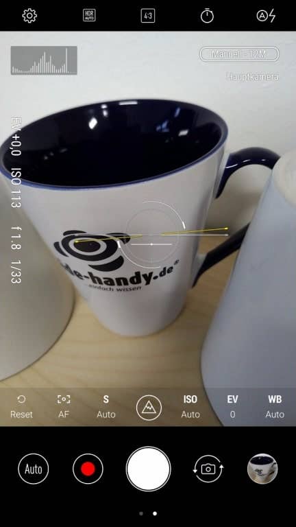 Kamera-Software und -Einstellungen des Asus ZenFone 4.