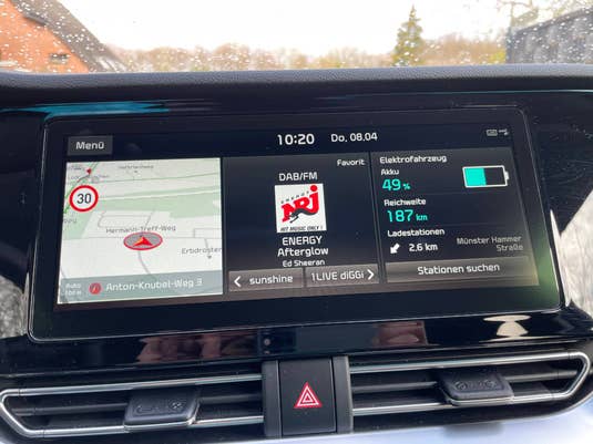 Entertainment-System mit Touchscreen im Kia e-Niro