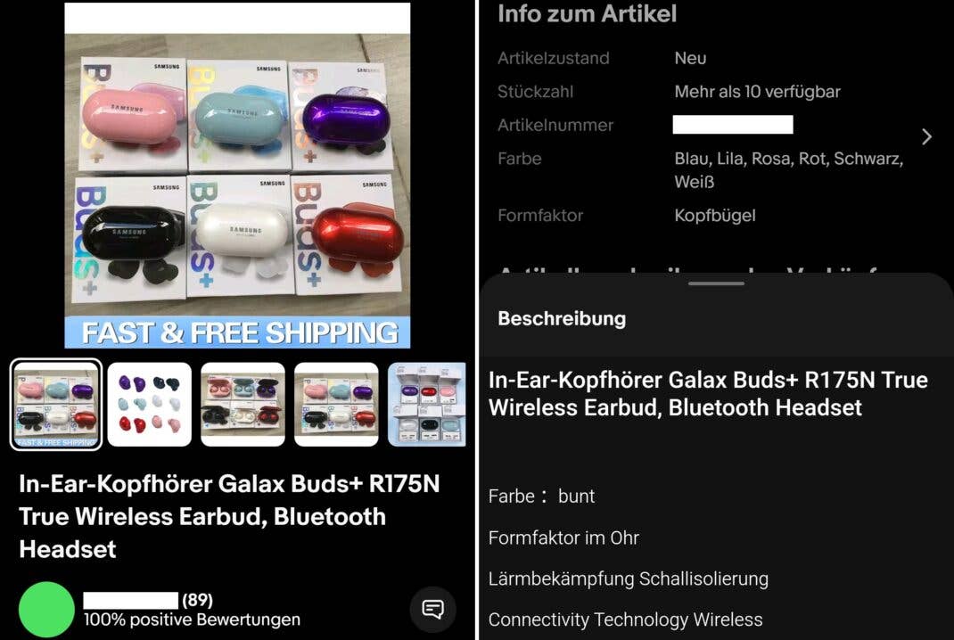 Kopfhörer bei eBay