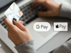 Kreditkarte mit Apple Pay und Google Pay
