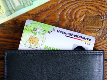 Gesundheitskarte in einer Geldbörse