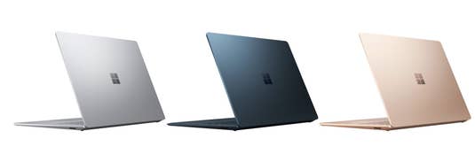Alle 3 Farben des Surface Laptop 3