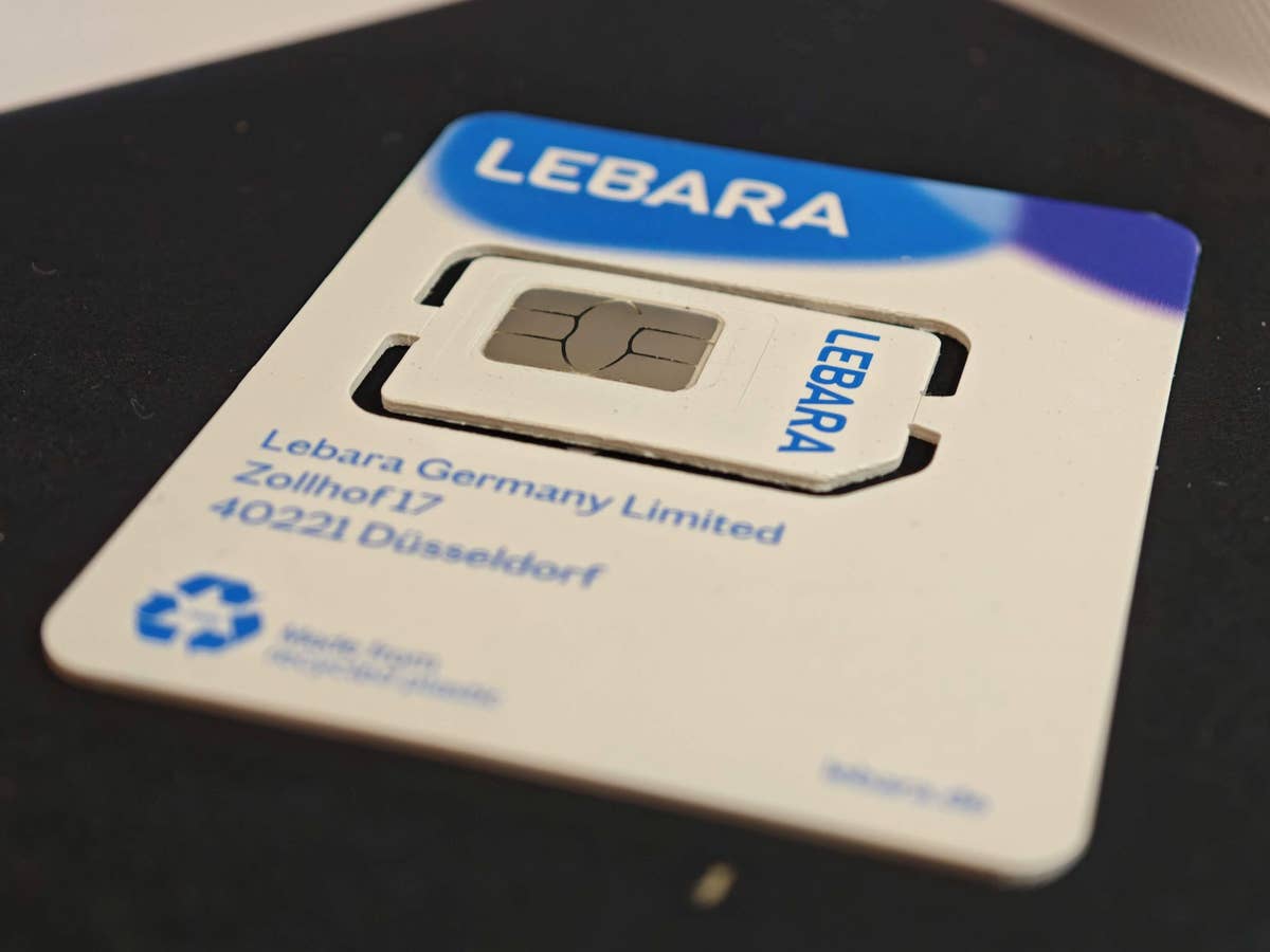 Eine SIM-Karte von Lebara Eine SIM-Karte von Lebara