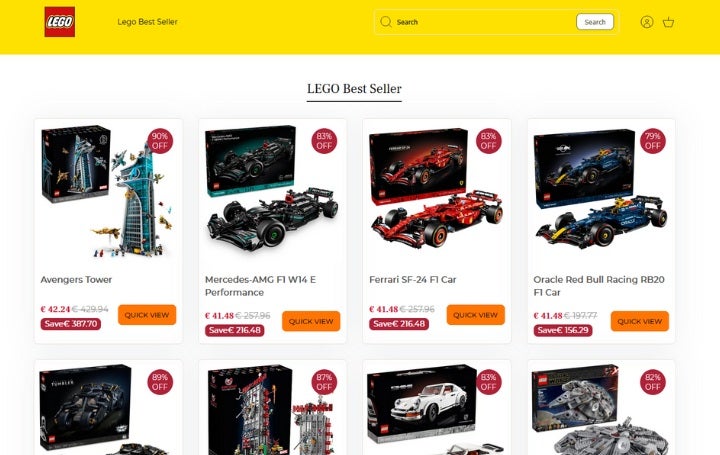 falsche Preise für Lego-Sets