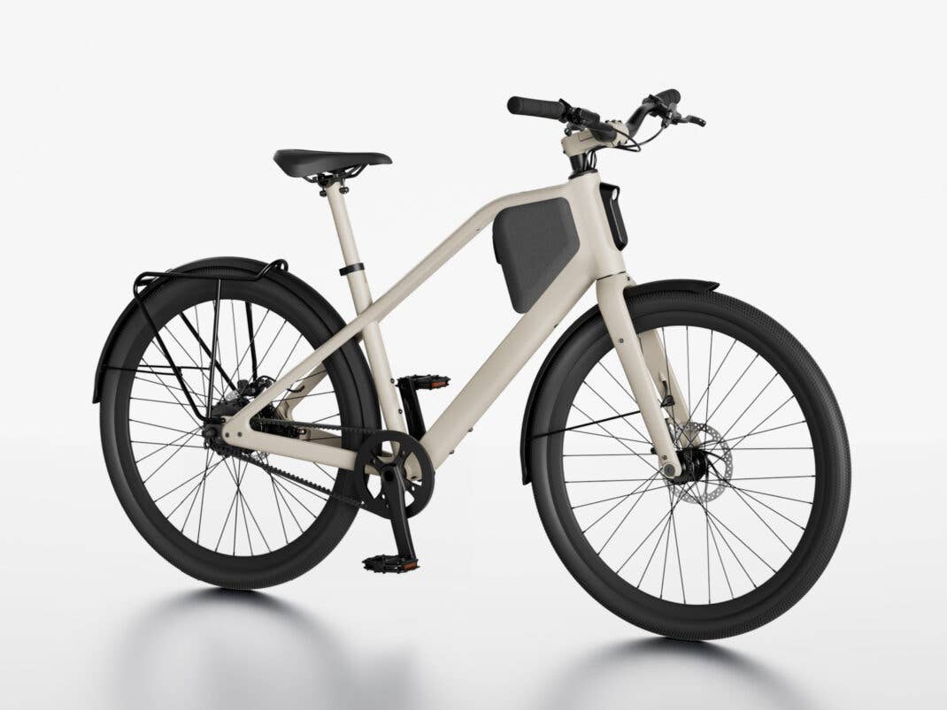 Das neue Lemmo One E+Bike in der Farbe "Sand".