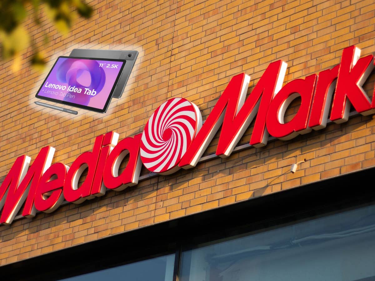 Lenovo Idea Tab bei MediaMarkt im Angebot MediaMarkt Logo an einem Store