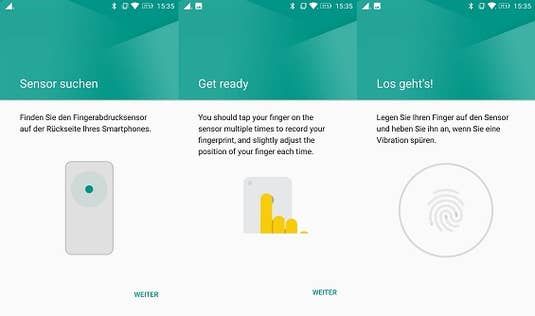 Lenovo K6: Einrichten des Fingerabdrucksensors
