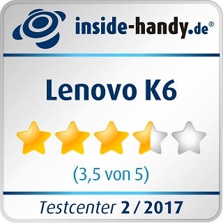 Lenovo K6: Testsiegel Lenovo K6: Testsiegel