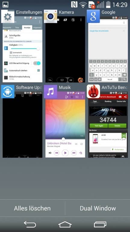 LG G3: Benutzeroberfläche