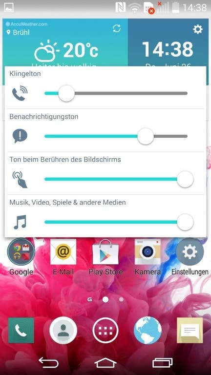 LG G3: Benutzeroberfläche