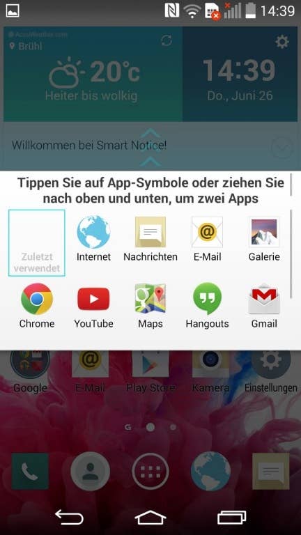 LG G3: Benutzeroberfläche