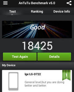 LG G3 S im AnTuTu-Benchmark