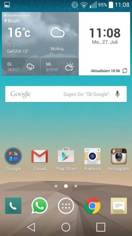 LG Magna: Screenshots der Benutzeroberfläche