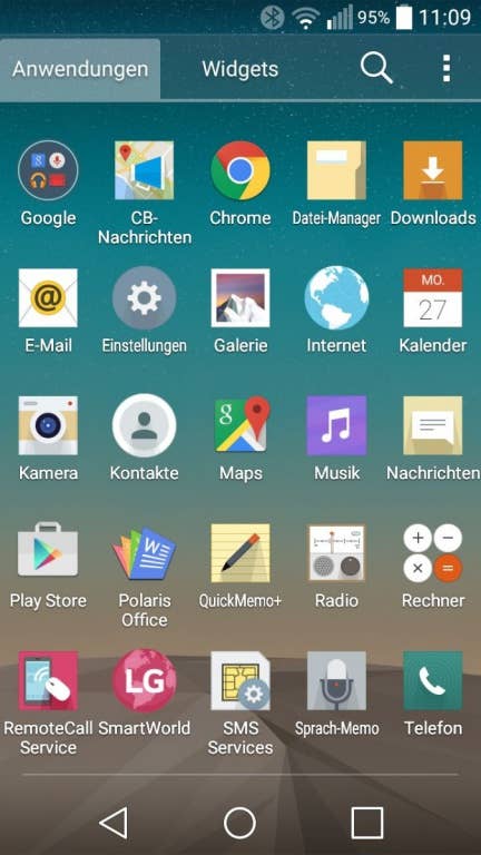 LG Magna: Screenshots der Benutzeroberfläche