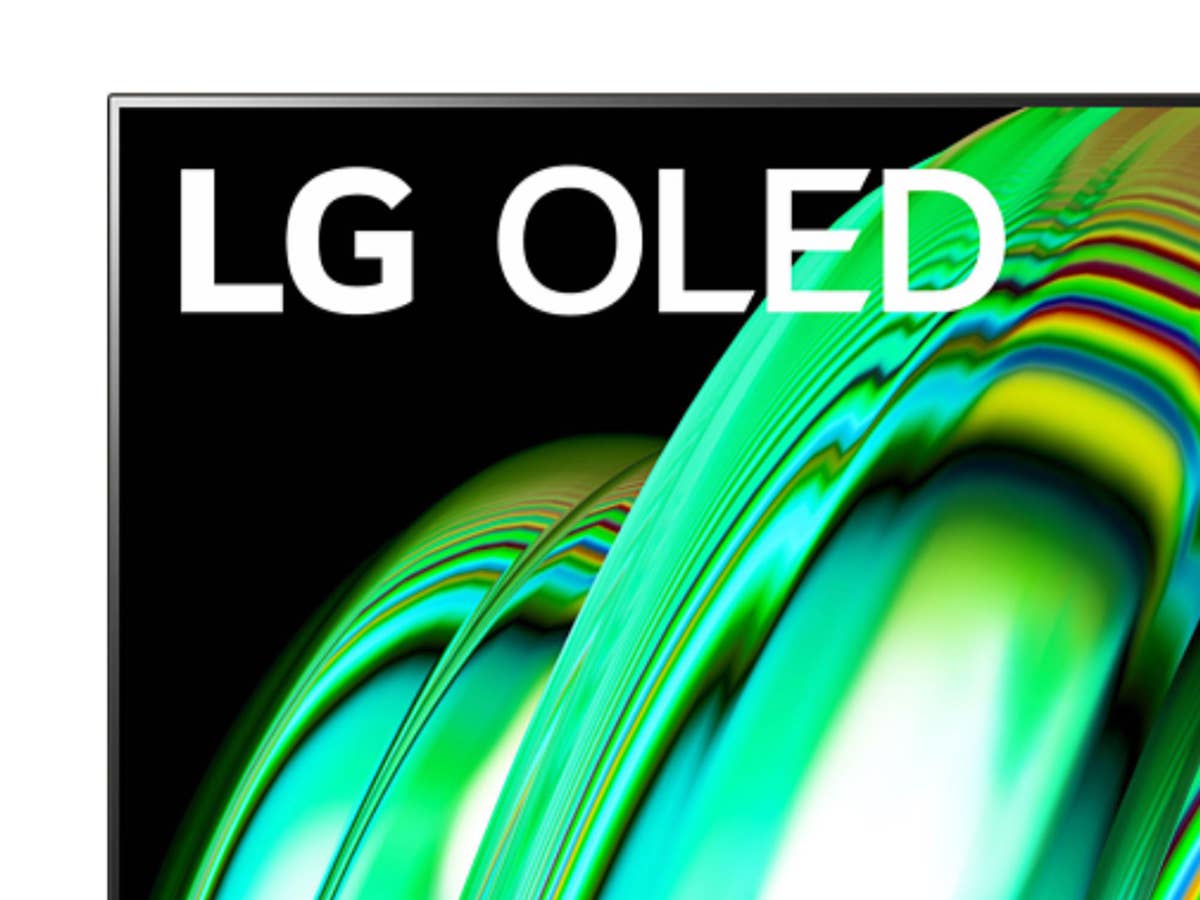 LG OLED Fernseher Schriftzug im Anschnitt