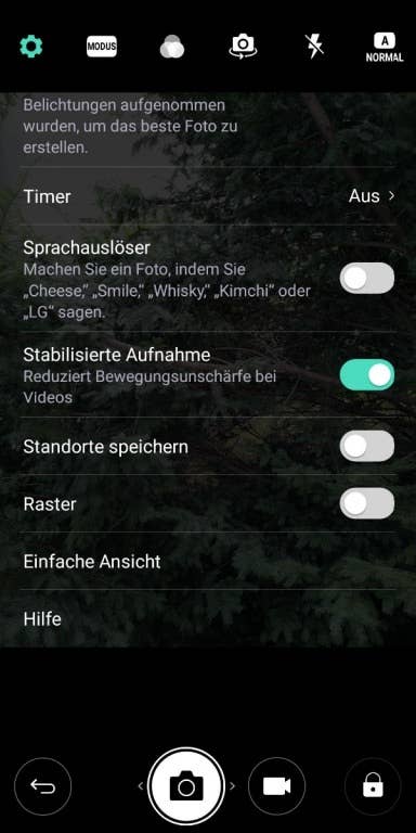 LG Q6 im Test: Die Kamera-App