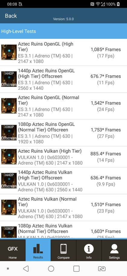 LG V40 ThinQ Benchmark Screenshot