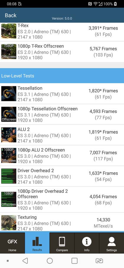 LG V40 ThinQ Benchmark Screenshot