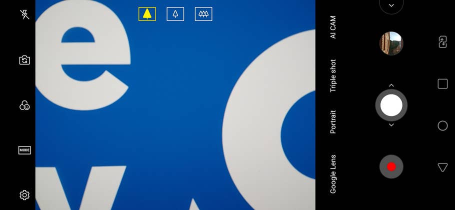 LG V40 ThinQ Kamera-Screenshot