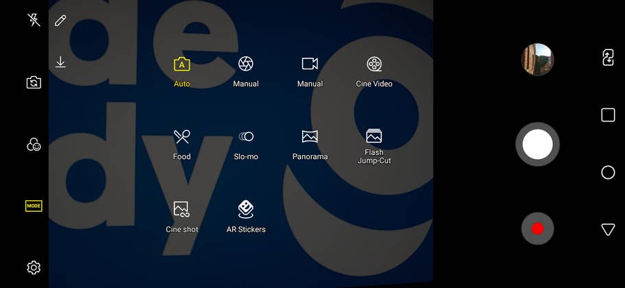 LG V40 ThinQ Kamera-Screenshot