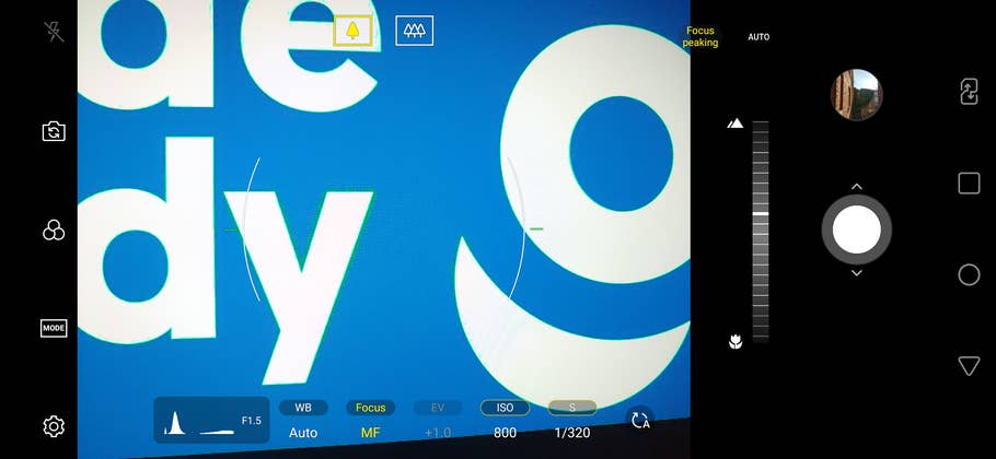 LG V40 ThinQ Kamera-Screenshot