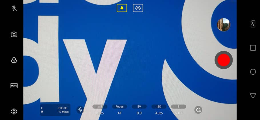 LG V40 ThinQ Kamera-Screenshot
