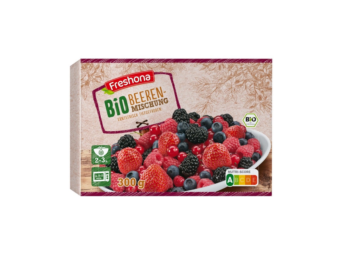 Bio Tiefkühlbeeren von Lidl Marke Freshona