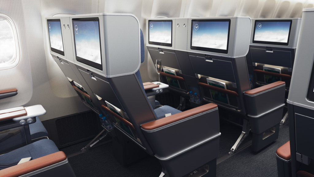 Lufthansa Premium Economy mit Sitzen von ZIM.