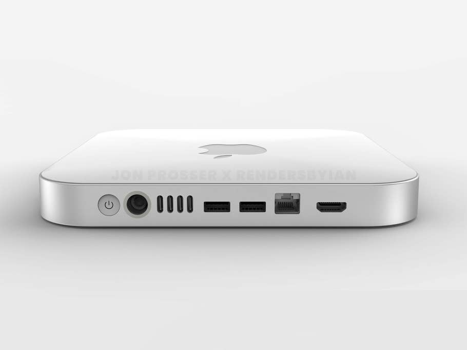 Renderbild eines angeblichen Mac mini mit M1X-Chip