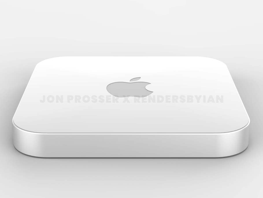 Renderbild eines angeblichen Mac mini mit M1X-Chip