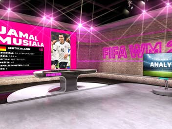 Blick ins WM-Studio von MagentaTV