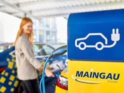 Maingau Energie Ladesäule für Autostrom.
