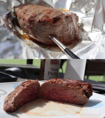 Perfekter Gar-Grad beim Steak dank Messung der Innentemperatur