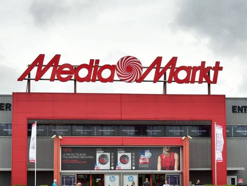 MediaMarkt-Geschäft bei wolkigem Wetter