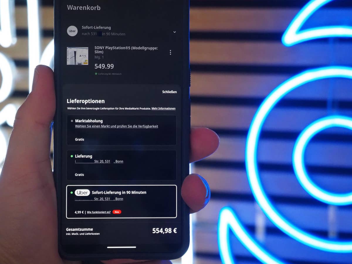 MediaMarkt: Sofort-Lieferung per Uber im Test MediaMarkt: Sofort-Lieferung per Uber im Test