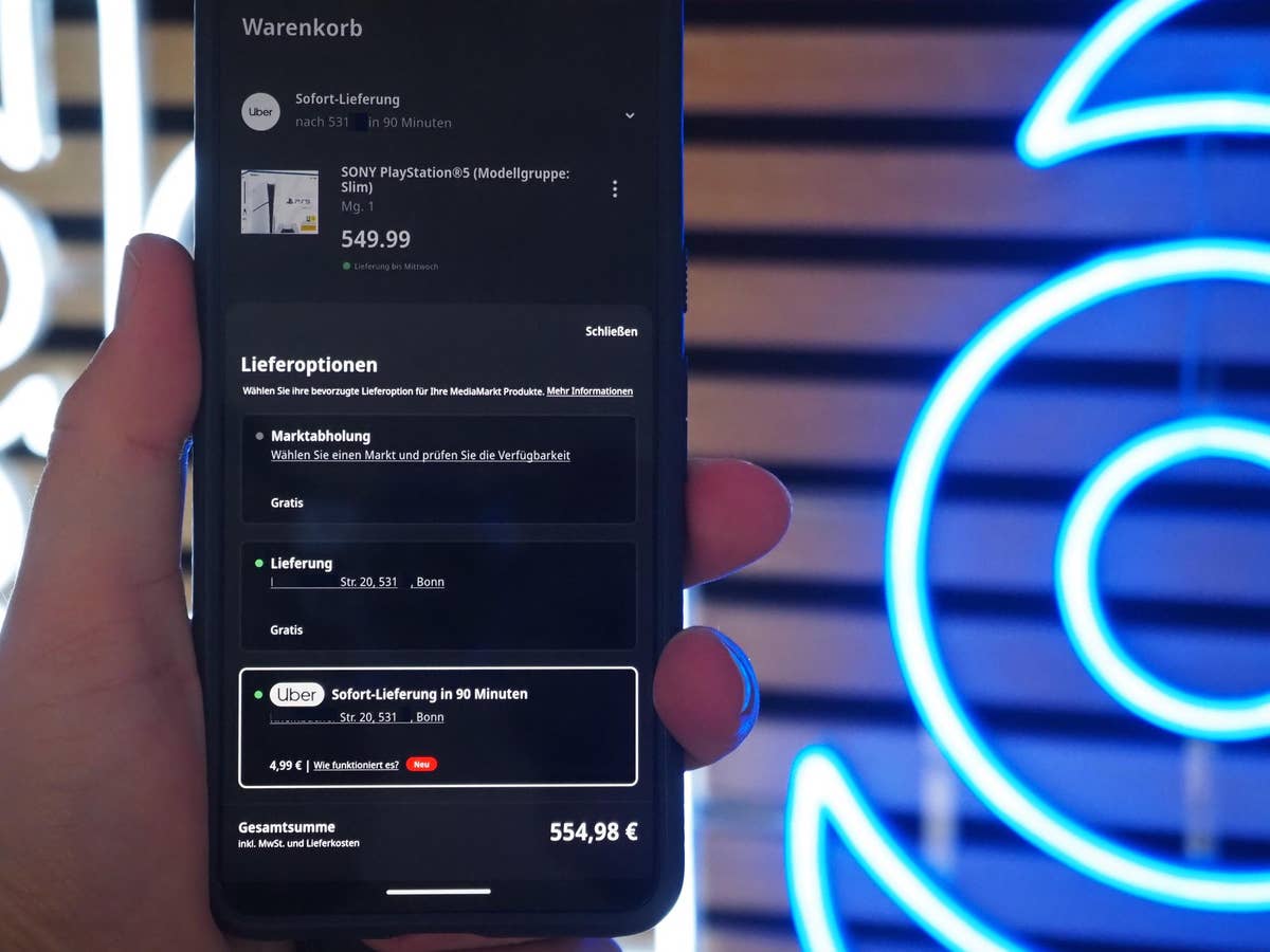MediaMarkt: Sofort-Lieferung per Uber im Test