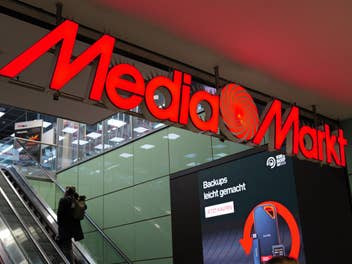 MediaMarkt-Logo in einem Einkaufszentrum