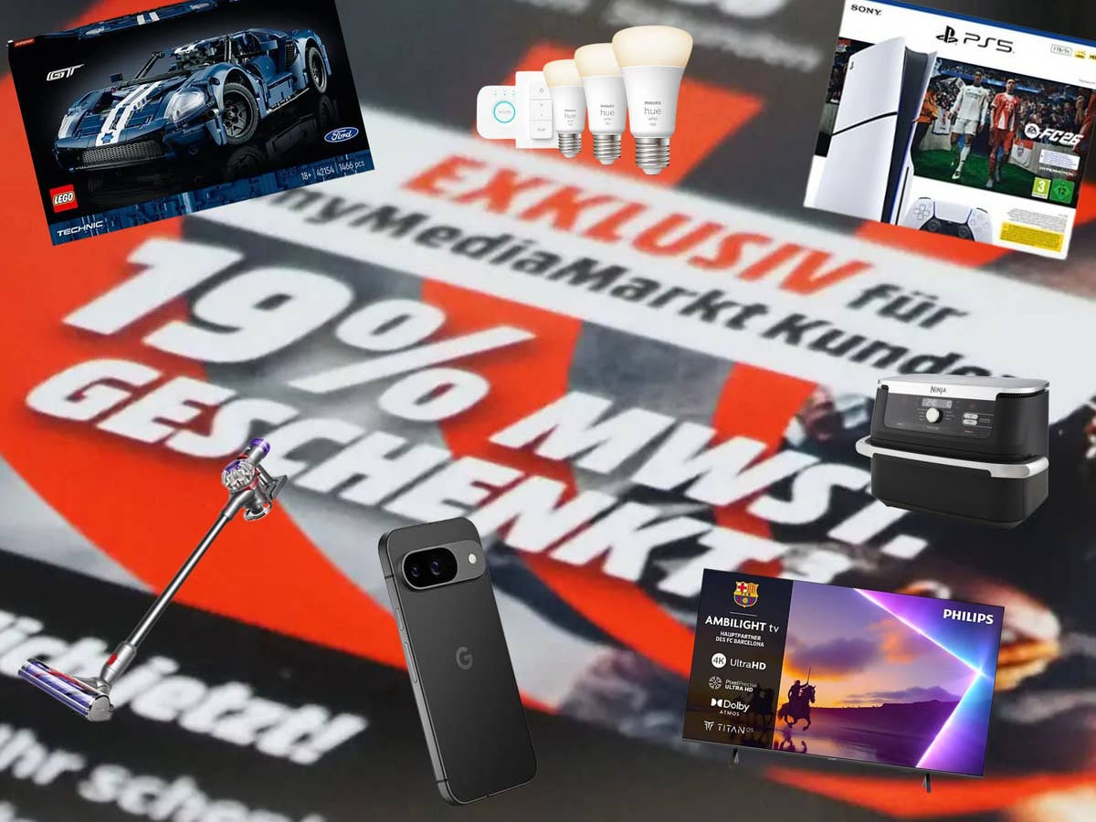 MediaMarkt: 12 MwSt.-Deals, die sich diesmal wirklich lohnen Auswahl von Angeboten zur MediaMarkt-MwSt.-Rabattaktion