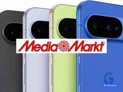 Google Pixel Smartphones mit Media Markt Logo.