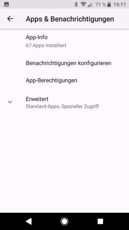 Menü und Benutzeroberfläche des Sony Xperia XZ1