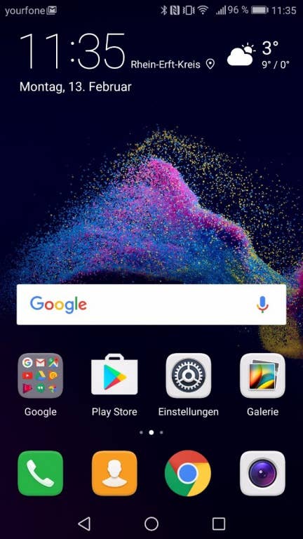 Menü und Einstellungen des Huawei P8 Lite (2017)