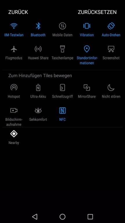 Menü und Einstellungen des Huawei P8 Lite (2017)