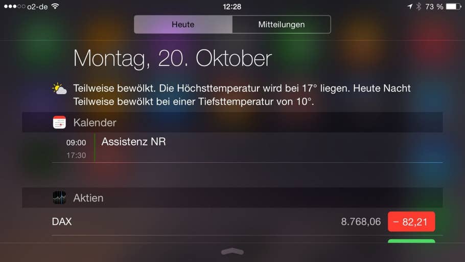 Menüs und Anwendungen des Apple iPhone 6 Plus