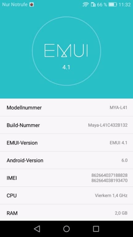 Menüs und Einstellungen des Huawei Y6 (2017) Dual SIM