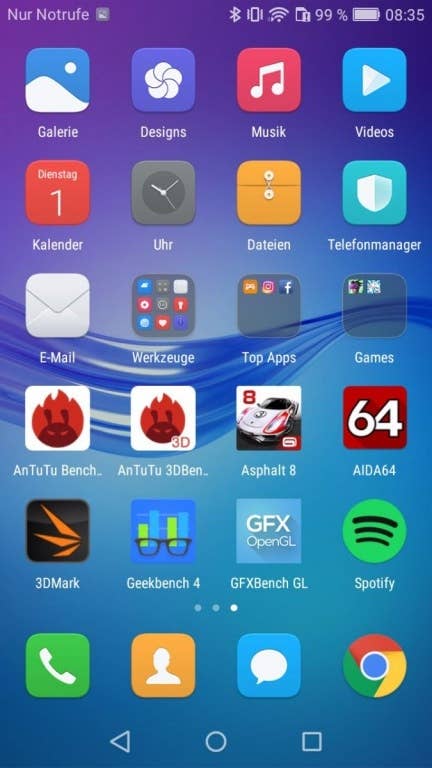 Menüs und Einstellungen des Huawei Y6 (2017) Dual SIM