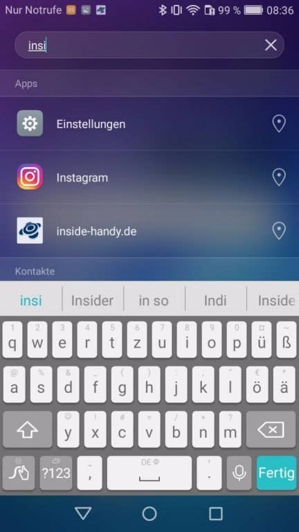 Menüs und Einstellungen des Huawei Y6 (2017) Dual SIM